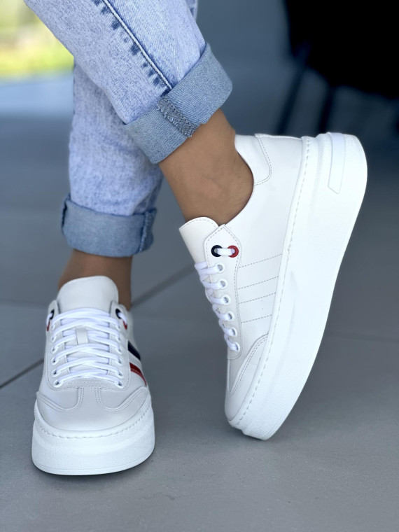 Biale-sneakersy-damskie-skorzane-OLEKSY-polskiej-produkcji-na-grubej-podeszwie