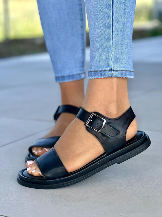 Czarne-sandaly-damskie-skorzane-OLEKSY-polskiej-produkcji