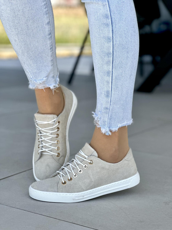 Minimalistyczne trampki damskie OLEKSY ze skóry naturalnej polskiej produkcji