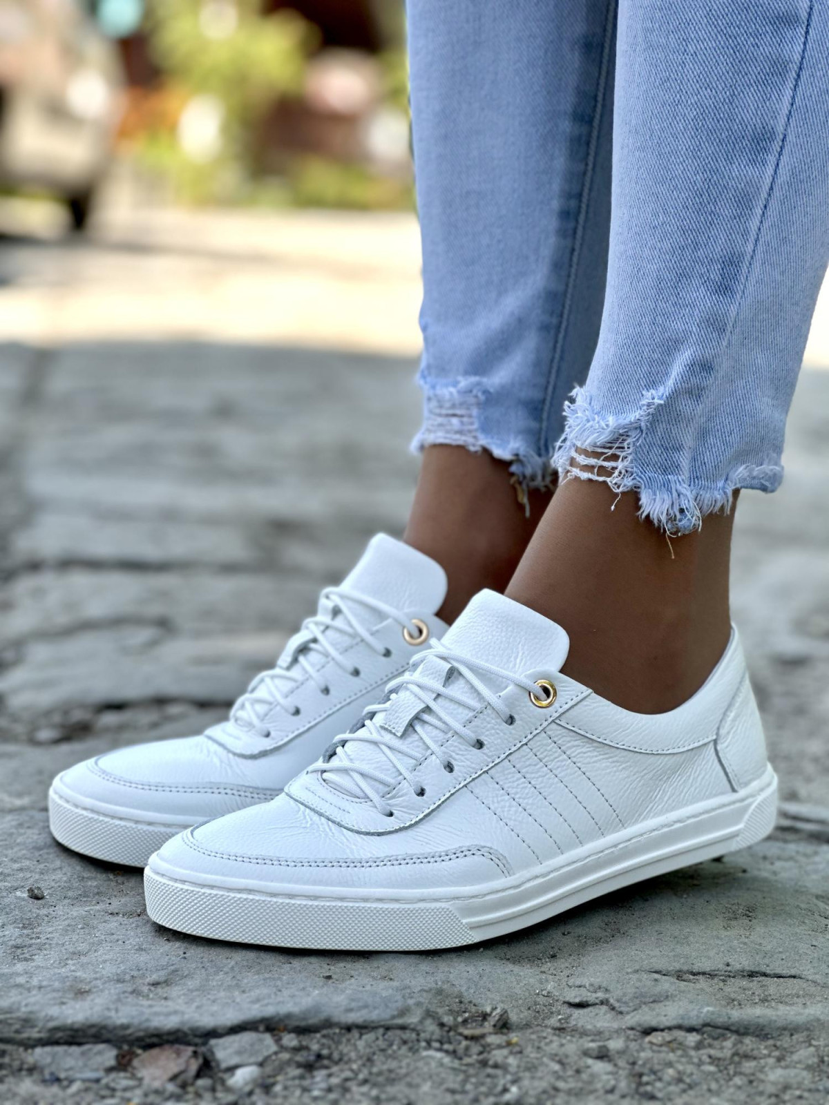 Trampki damskie skórzane OLEKSY polskiej produkcji