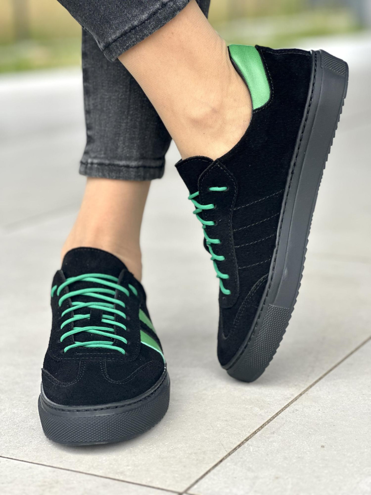 Czarne trampki damskie skórzane OLEKSY polskiej produkcji