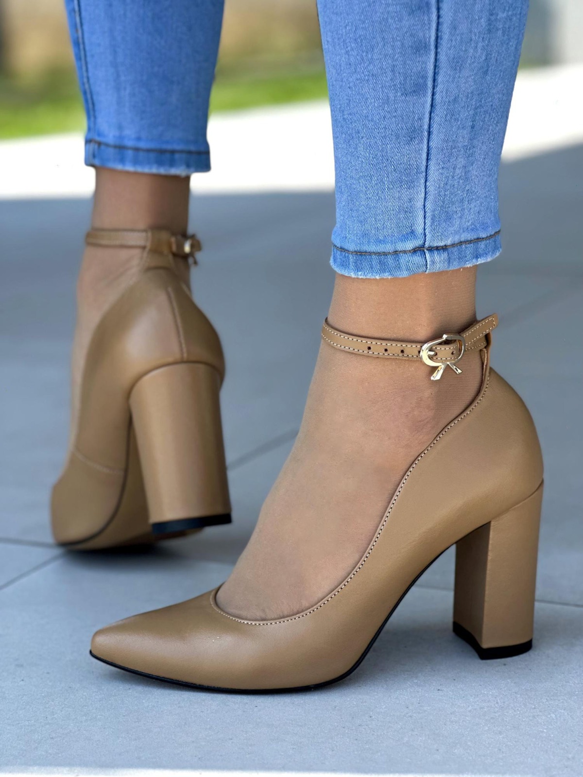 Eleganckie skórzane czółenka damskie OLEKSY Polskiej produkcji