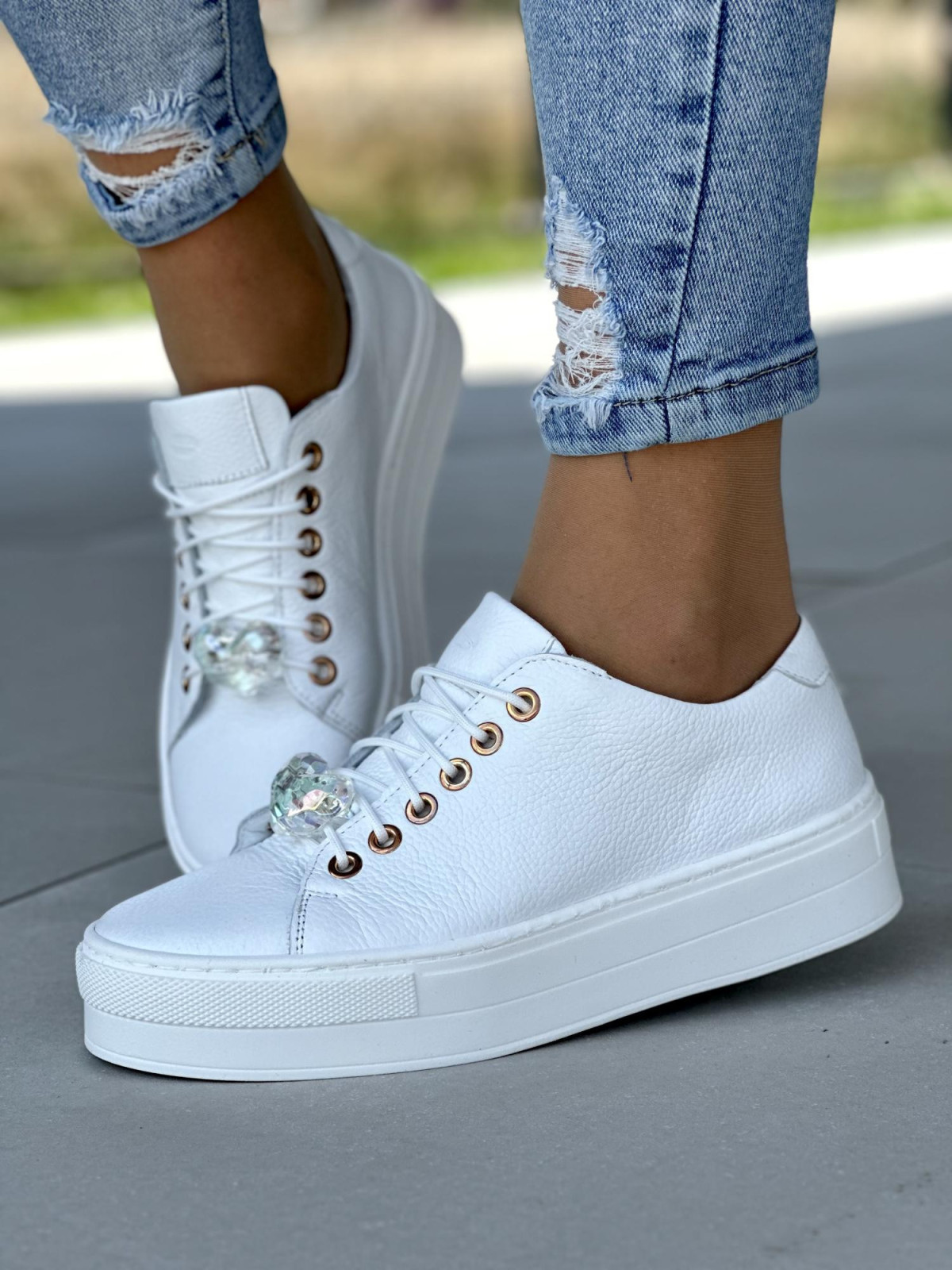 Nowoczesne i eleganckie sneakersy od polskiej marki OLEKSY ze skóry naturalnej