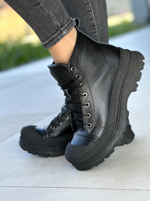 Nowoczesne, skórzane botki OLEKSY Polskiej produkcji