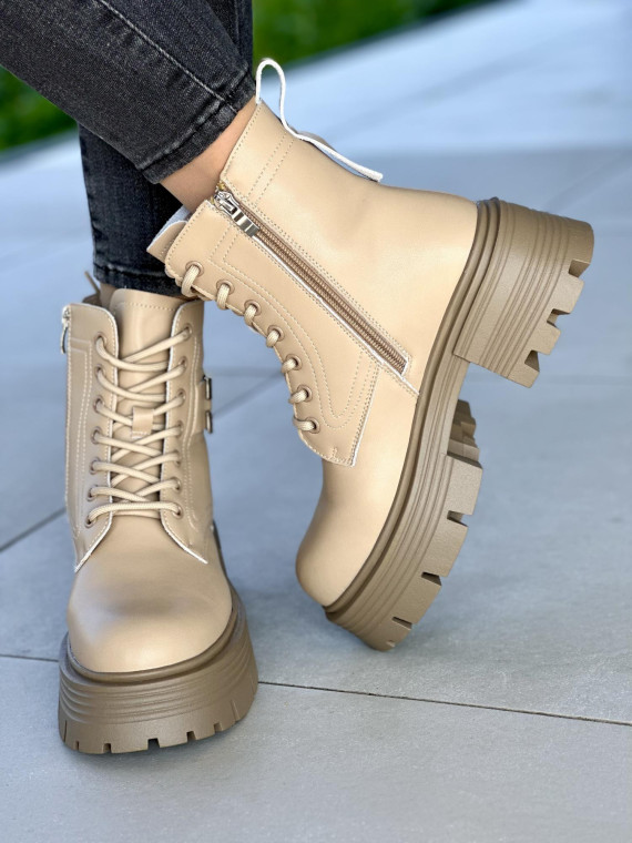 Stylowe trapery ocieplane, wykonane ze skóry naturalnej