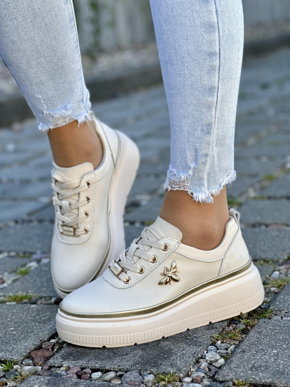 Stylowe sneakersy wykonane z najwyższej jakości naturalnej skóry