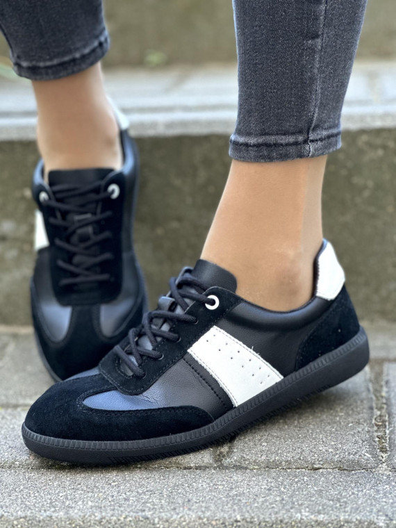 Stylowe trampki ze skóry naturalnej