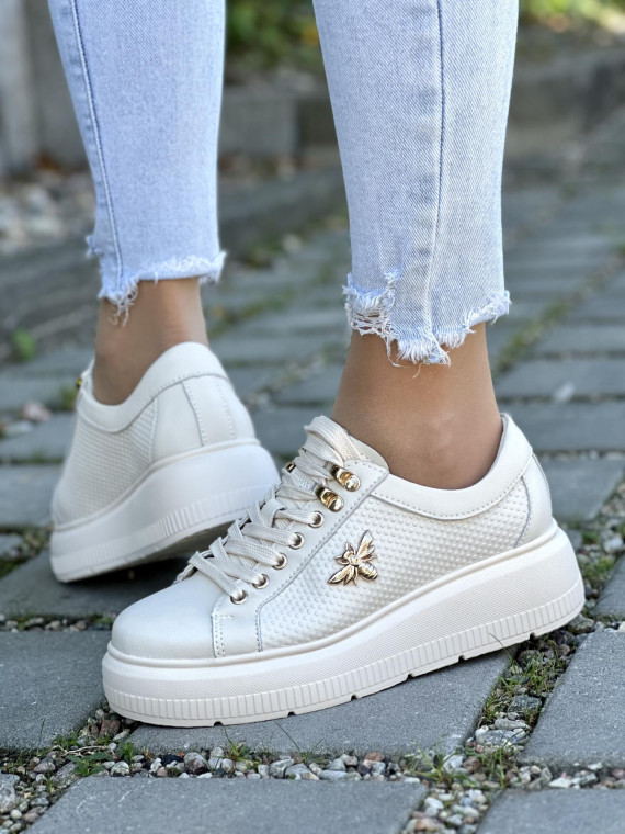 Eleganckie Trampki ze Skóry Naturalnej