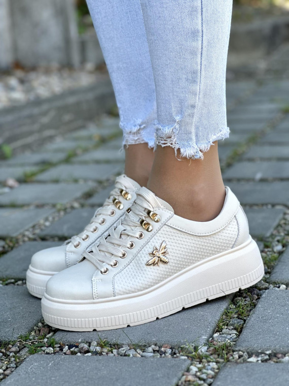 Eleganckie Trampki ze Skóry Naturalnej