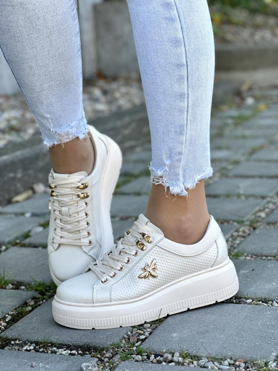 Eleganckie Trampki ze Skóry Naturalnej