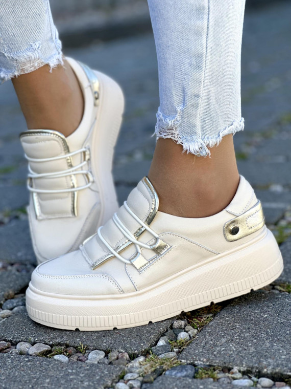 Nowoczesne sneakersy wykonane z najwyższej jakości naturalnej skóry