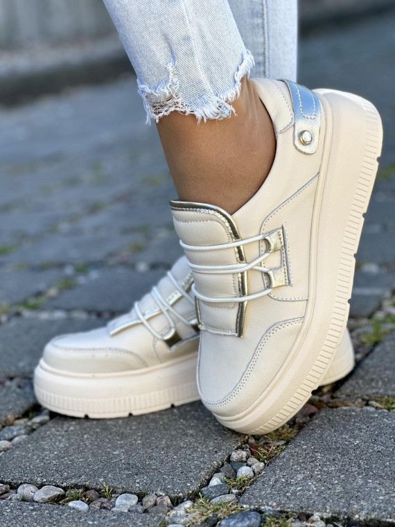 Nowoczesne sneakersy wykonane z najwyższej jakości naturalnej skóry