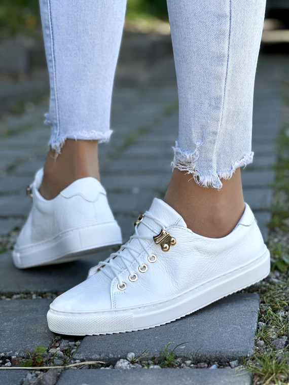 Trampki damskie OLEKSY wykonane ze skóry naturalnej polskiej produkcji