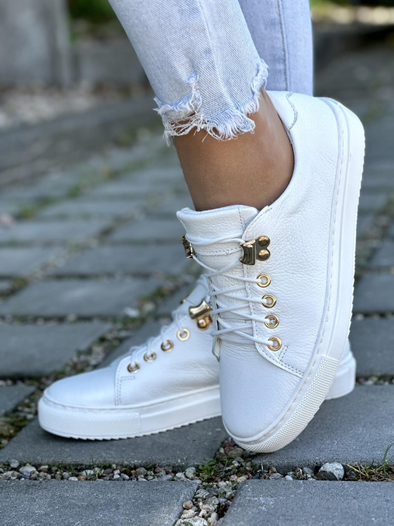 Trampki damskie OLEKSY wykonane ze skóry naturalnej polskiej produkcji