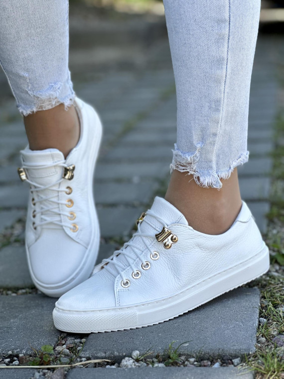 Trampki damskie OLEKSY wykonane ze skóry naturalnej polskiej produkcji