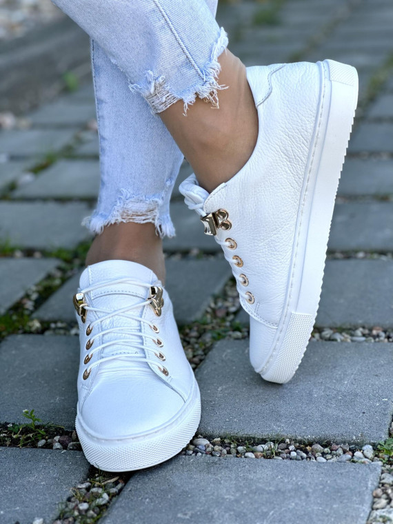 Trampki damskie OLEKSY wykonane ze skóry naturalnej polskiej produkcji