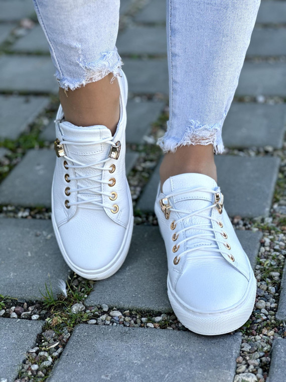 Trampki damskie OLEKSY wykonane ze skóry naturalnej polskiej produkcji