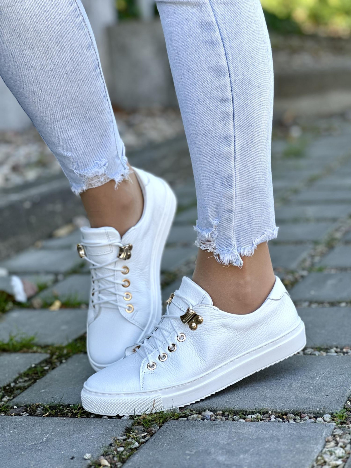 Trampki damskie OLEKSY wykonane ze skóry naturalnej polskiej produkcji