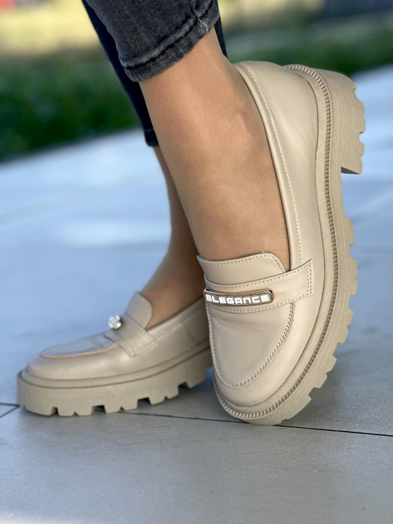 Eleganckie skórzane mokasyny damskie OLEKSY wyprodukowane w Polsce