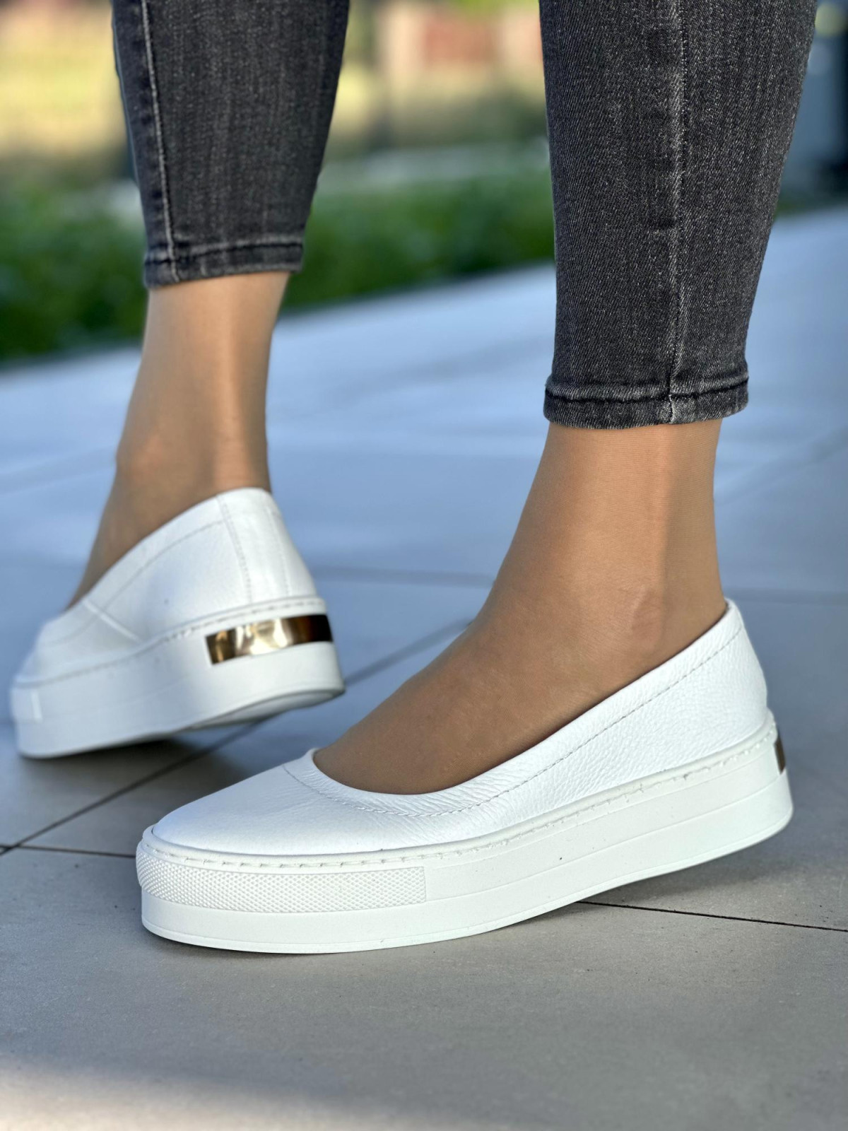 Stylowe i komfortowe baleryny OLEKSY ze skóry Polskiej produkcji