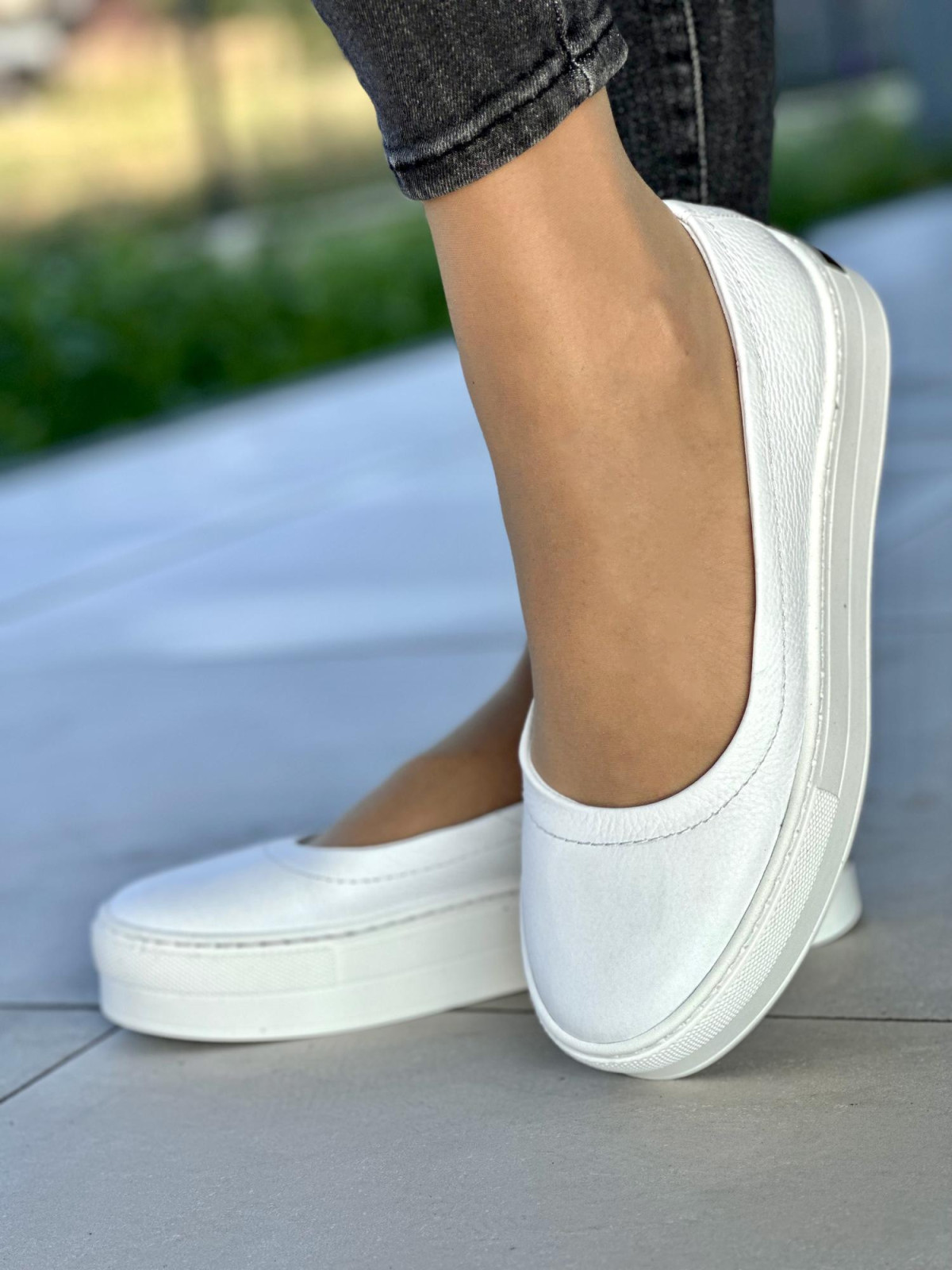 Stylowe i komfortowe baleryny OLEKSY ze skóry Polskiej produkcji