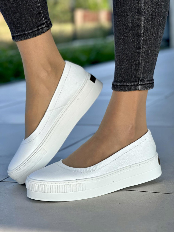 Stylowe i komfortowe baleryny OLEKSY ze skóry Polskiej produkcji