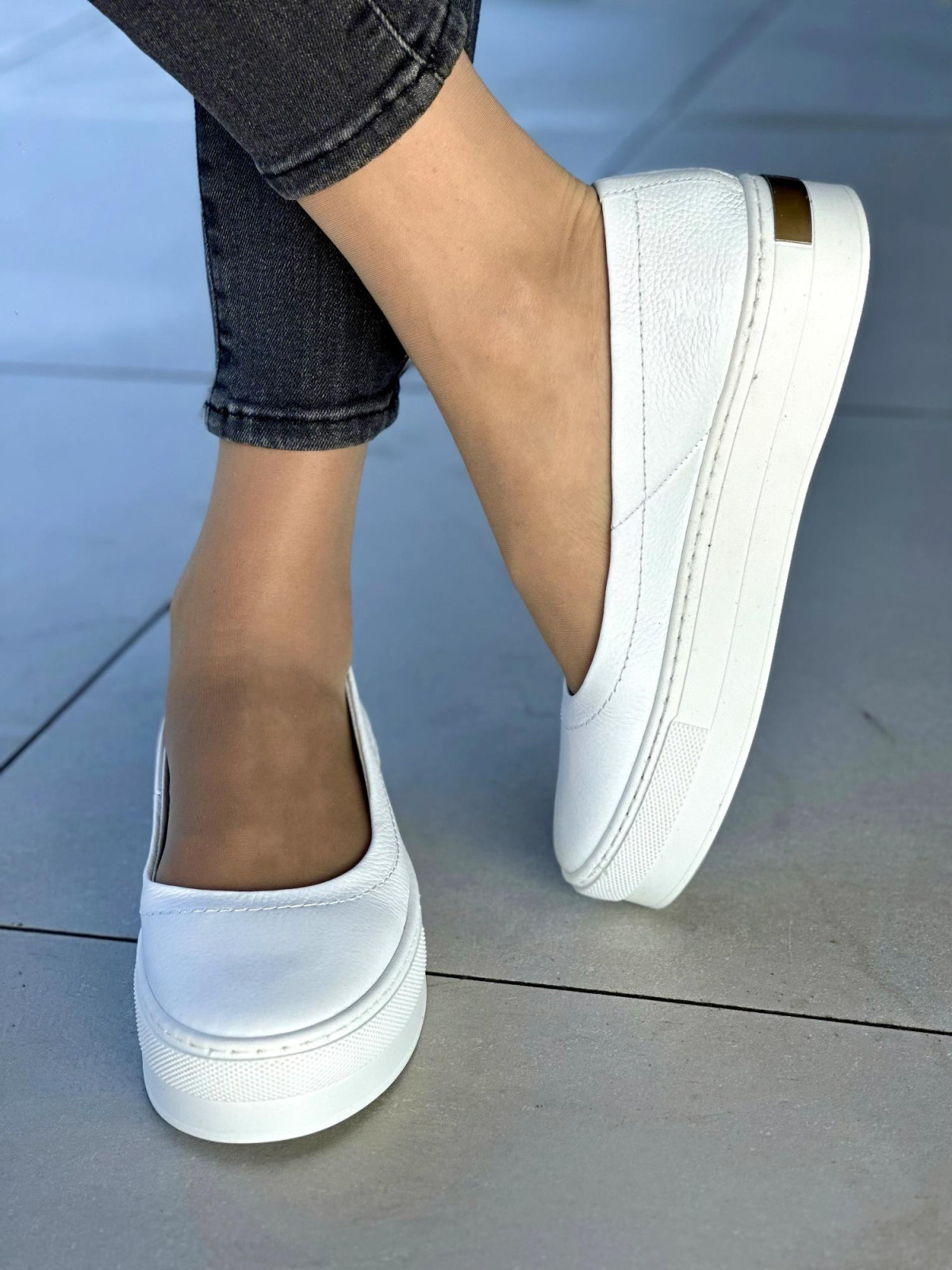 Stylowe i komfortowe baleryny OLEKSY ze skóry Polskiej produkcji