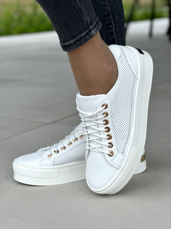 Damskie trampki skórzane OLEKSY – Elegancja w sportowym stylu