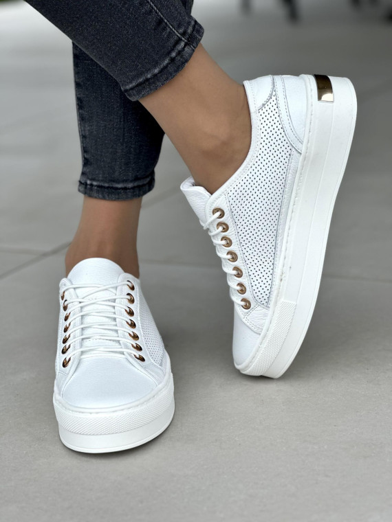 Damskie trampki skórzane OLEKSY – Elegancja w sportowym stylu