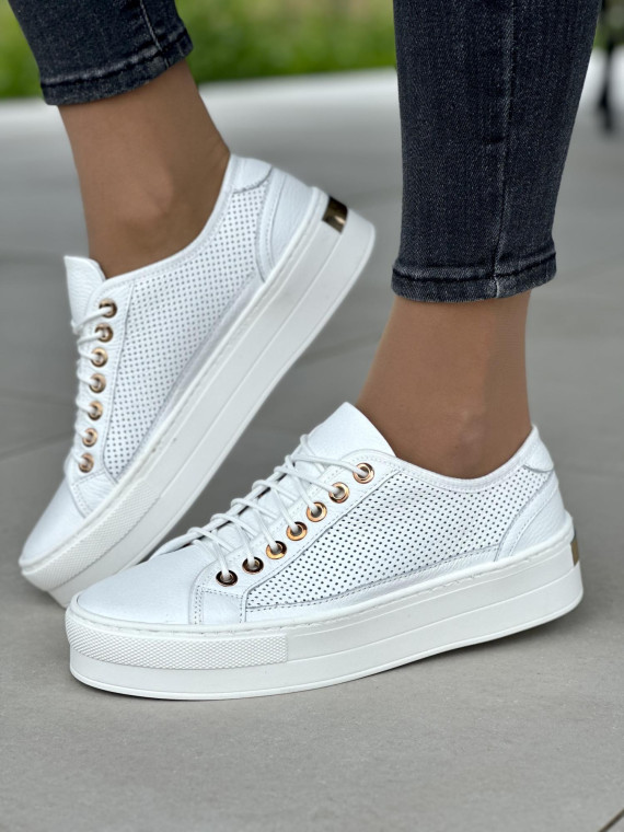 Damskie trampki skórzane OLEKSY – Elegancja w sportowym stylu