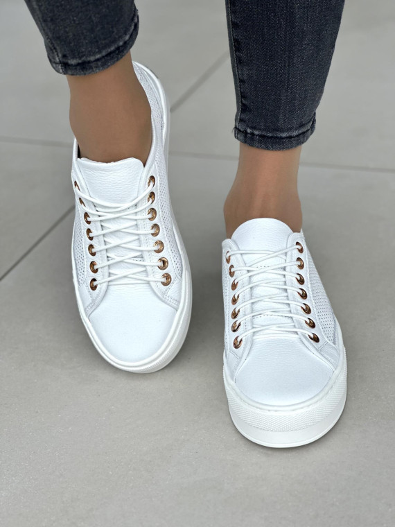 Damskie trampki skórzane OLEKSY – Elegancja w sportowym stylu