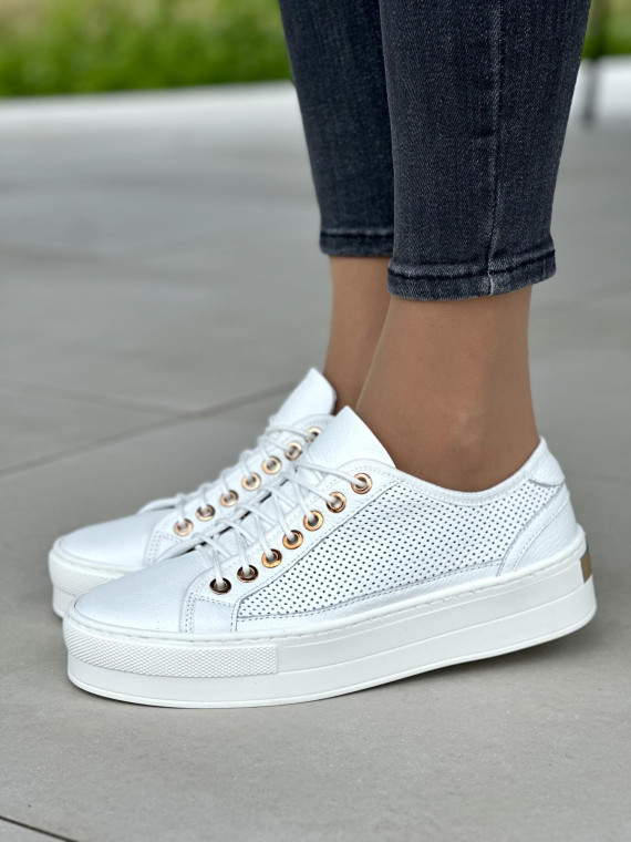 Damskie trampki skórzane OLEKSY – Elegancja w sportowym stylu