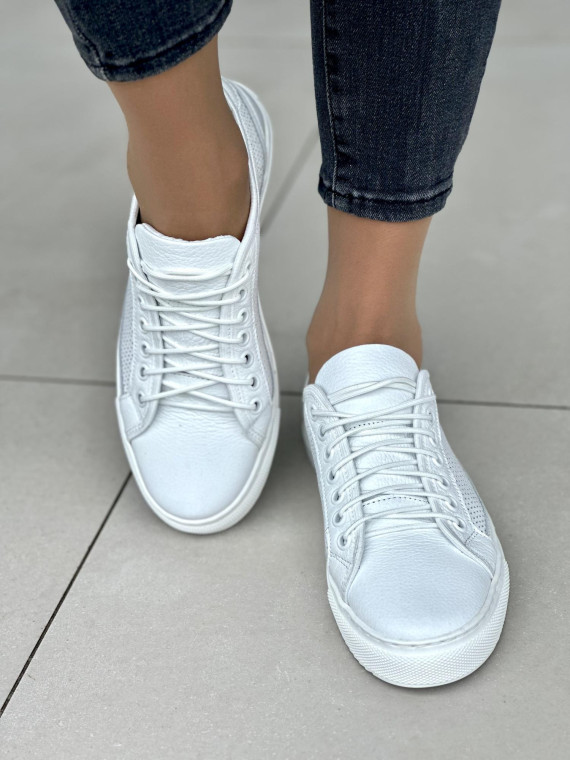 Damskie trampki skórzane OLEKSY – Lekkie, przewiewne i stylowe