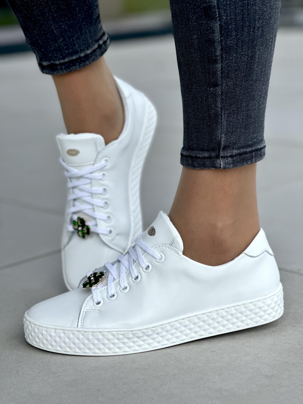 Damskie trampki skórzane OLEKSY Polskiej Produkcji