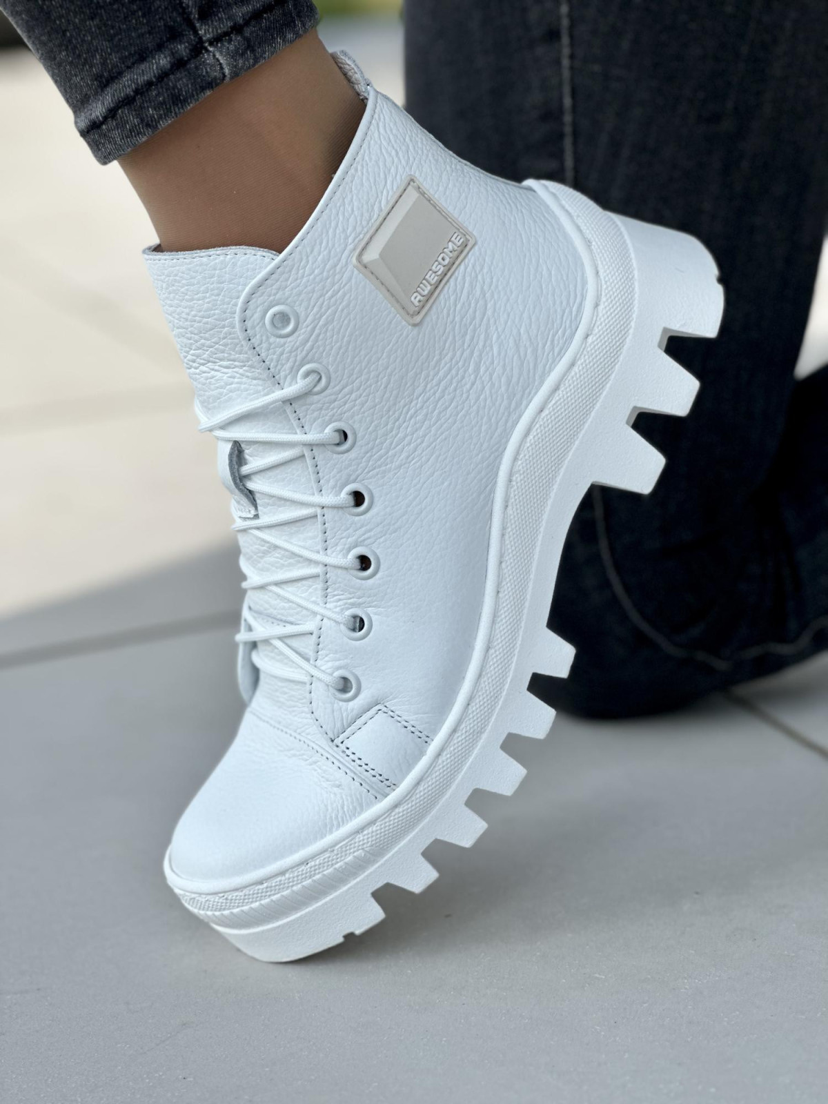 Damskie trapery skórzane OLEKSY Polskiej produkcji