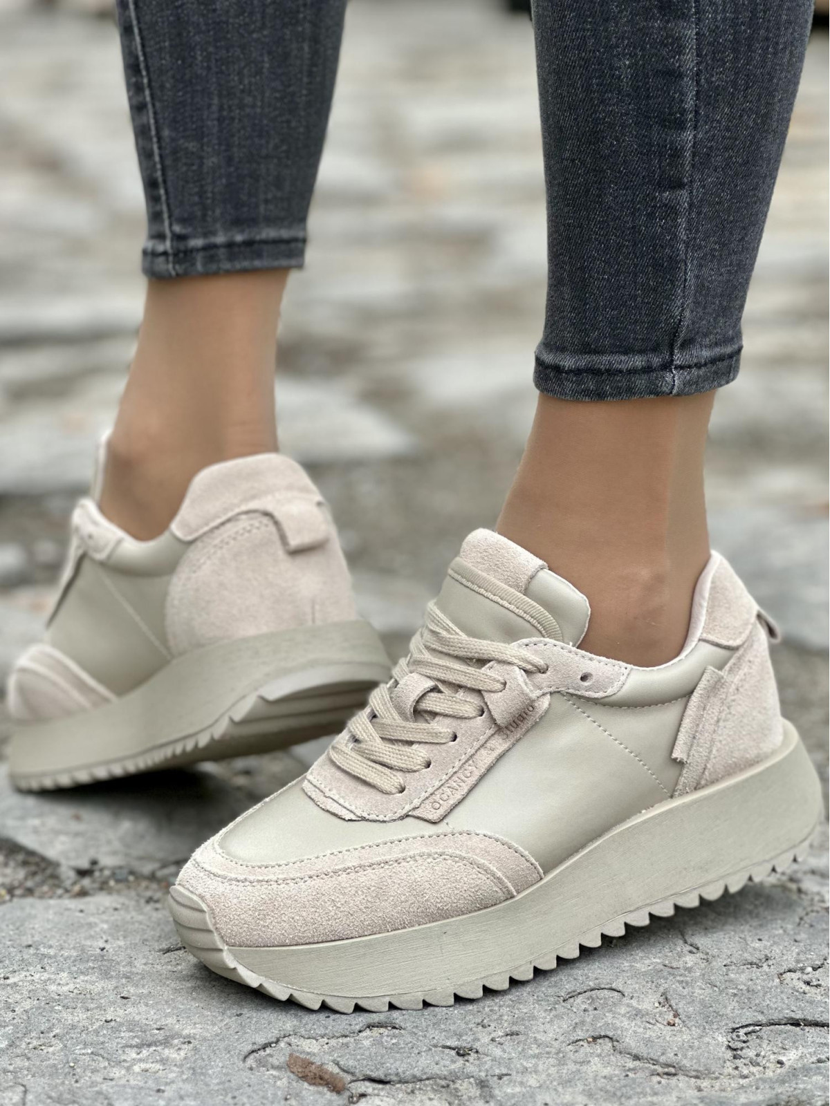 Damskie sneakersy skórzane