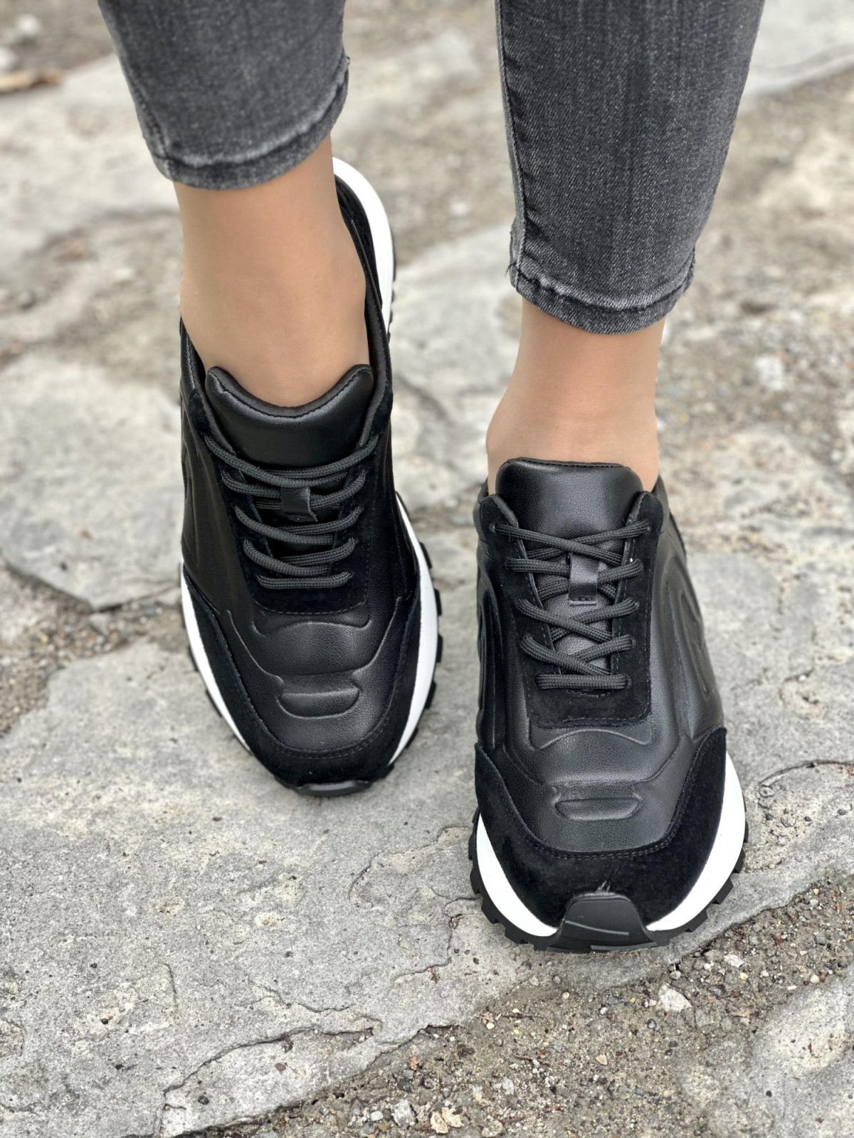 Damskie sneakersy skórzane