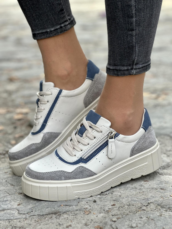 Sneakersy ze skóry naturalnej