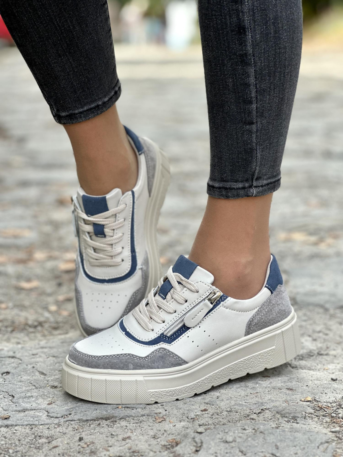 Sneakersy ze skóry naturalnej