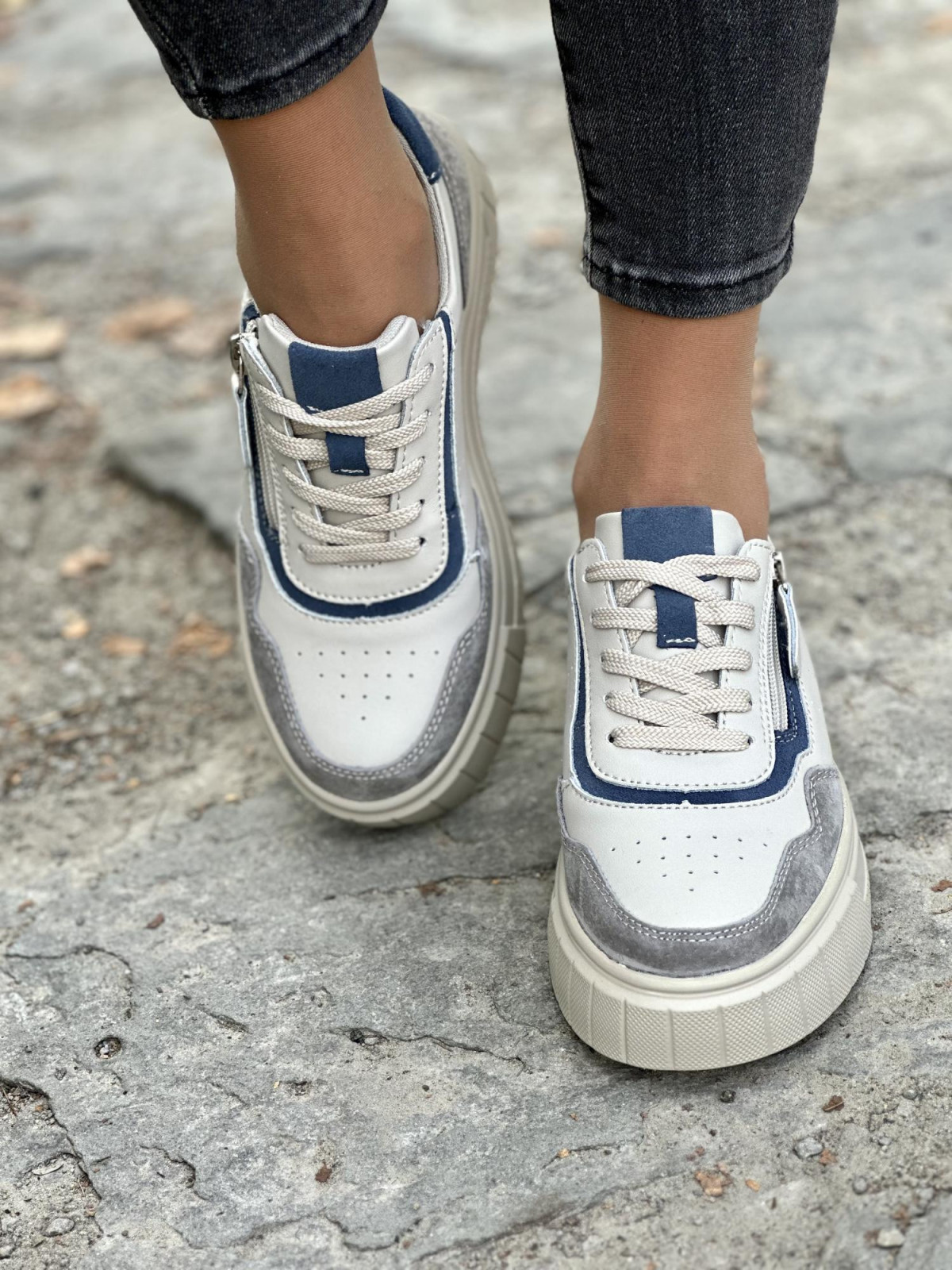 Sneakersy ze skóry naturalnej