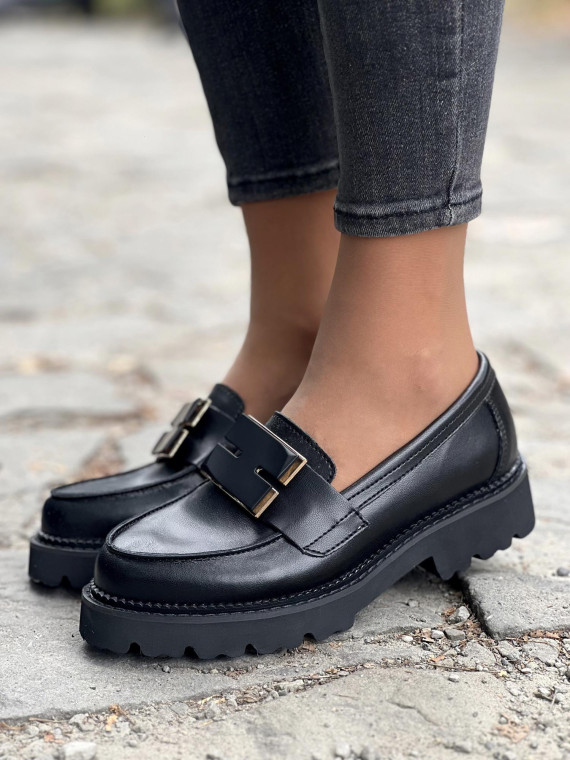 Eleganckie mokasyny ze skóry naturalnej