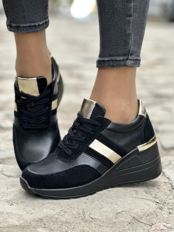 Nowoczesne sneakersy ze skóry naturalnej