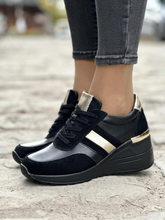 Nowoczesne sneakersy ze skóry naturalnej