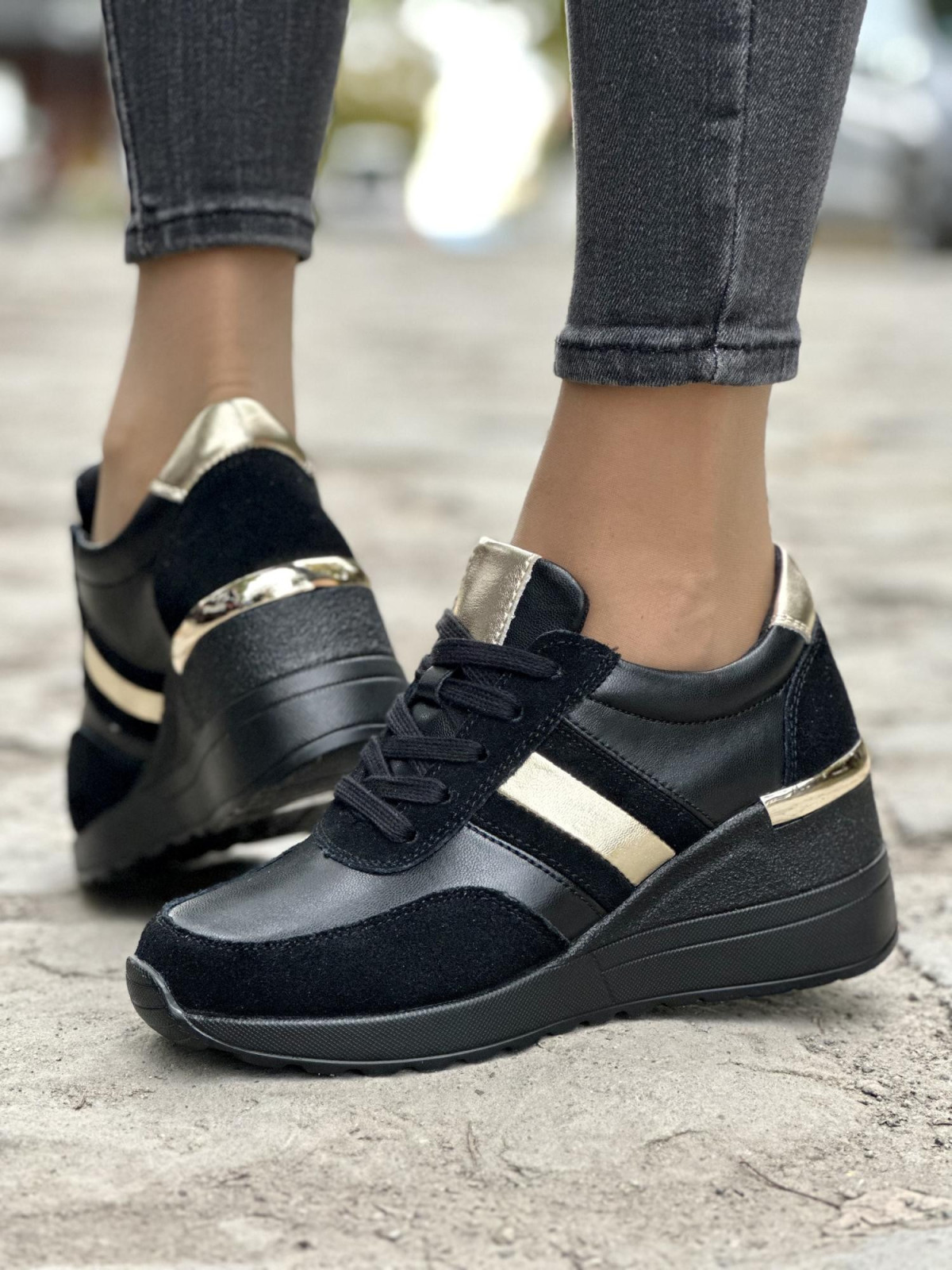 Nowoczesne sneakersy ze skóry naturalnej