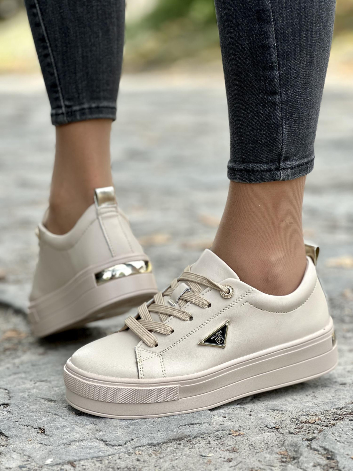 Eleganckie Trampki ze Skóry Naturalnej