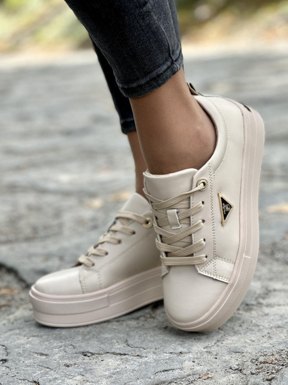 Eleganckie Trampki ze Skóry Naturalnej