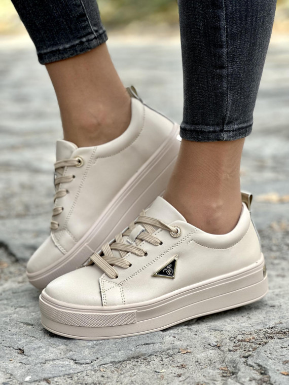 Eleganckie Trampki ze Skóry Naturalnej