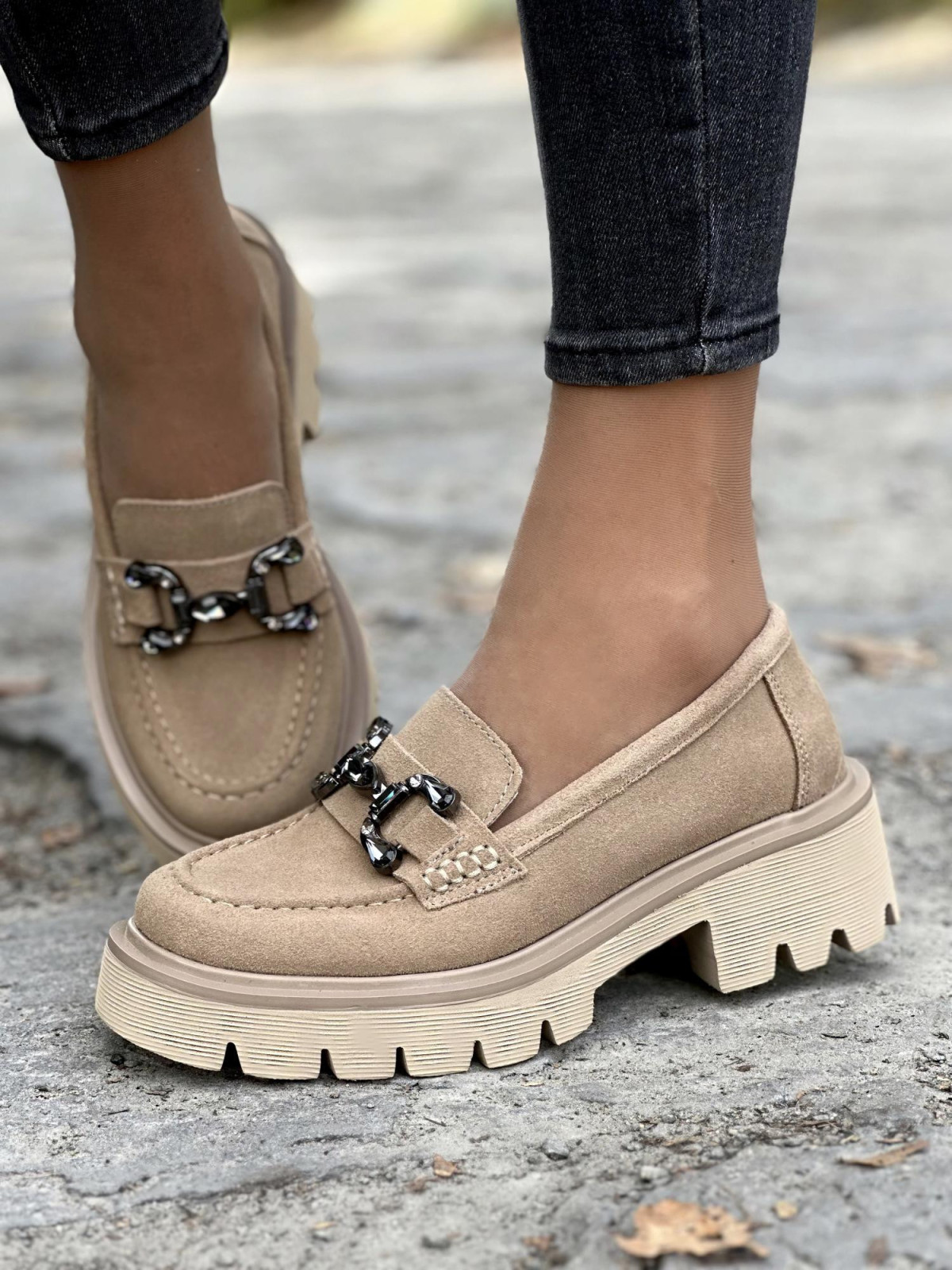 Eleganckie Mokasyny ze Skóry Naturalnej