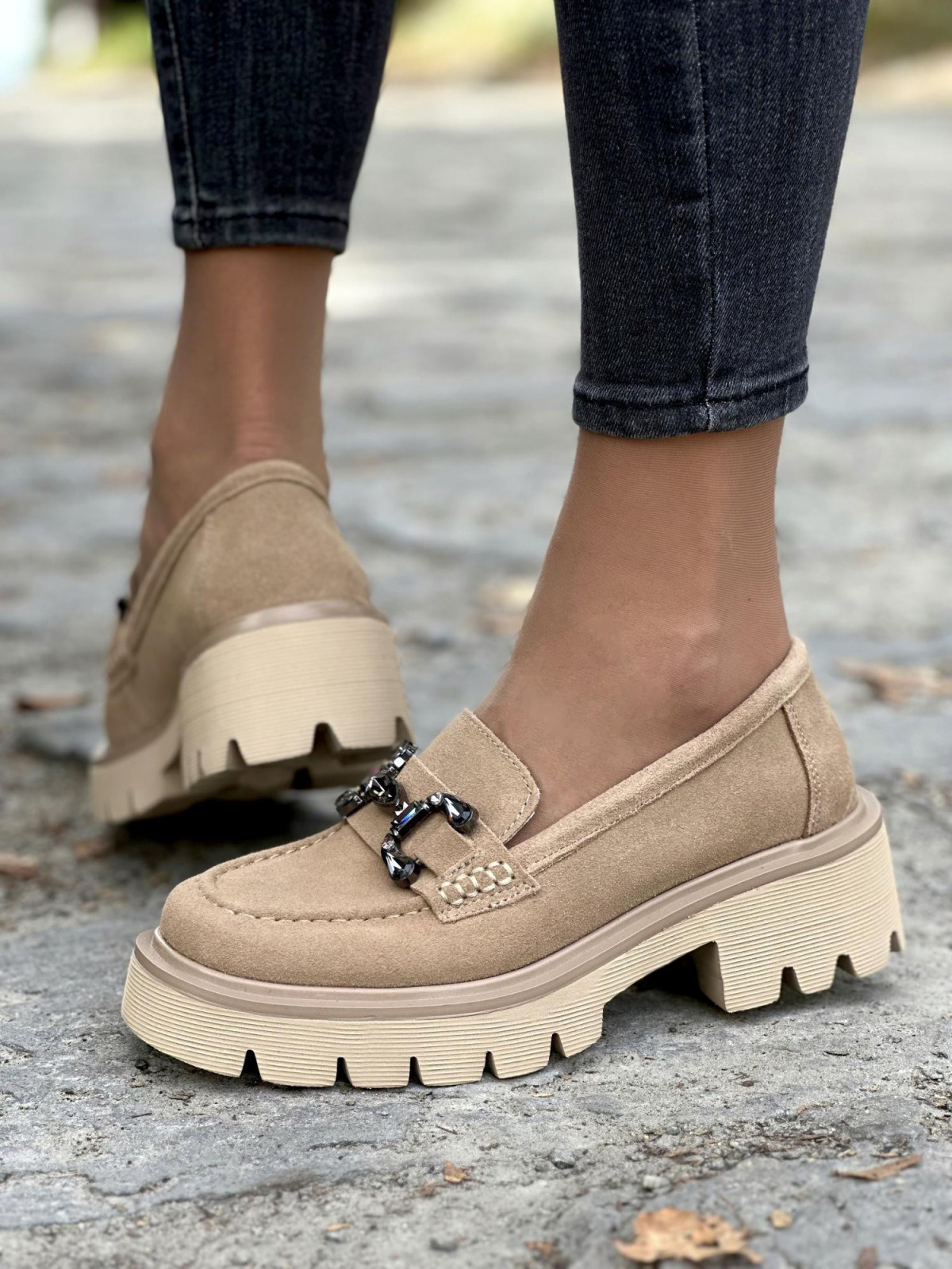 Eleganckie Mokasyny ze Skóry Naturalnej