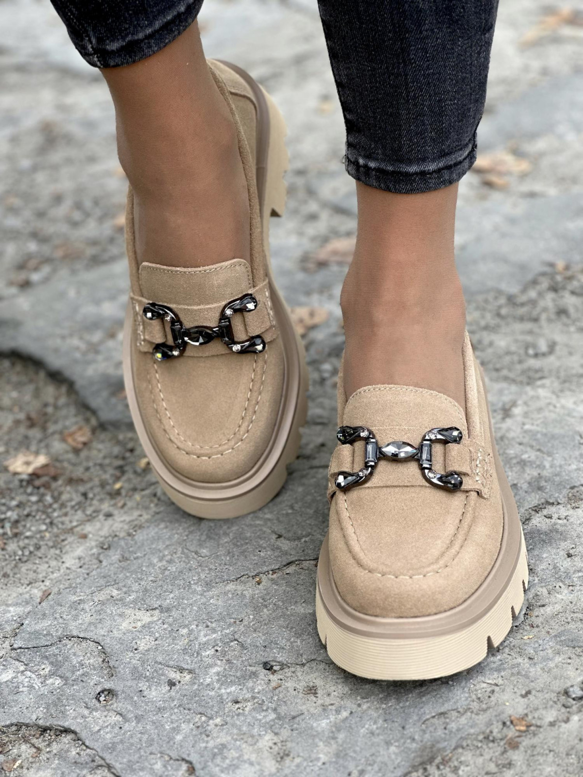 Eleganckie Mokasyny ze Skóry Naturalnej